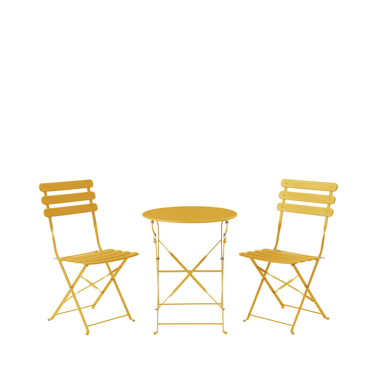 Juego de mesa con 2 sillas para exterior Paris - Amarillo - Tu Gow