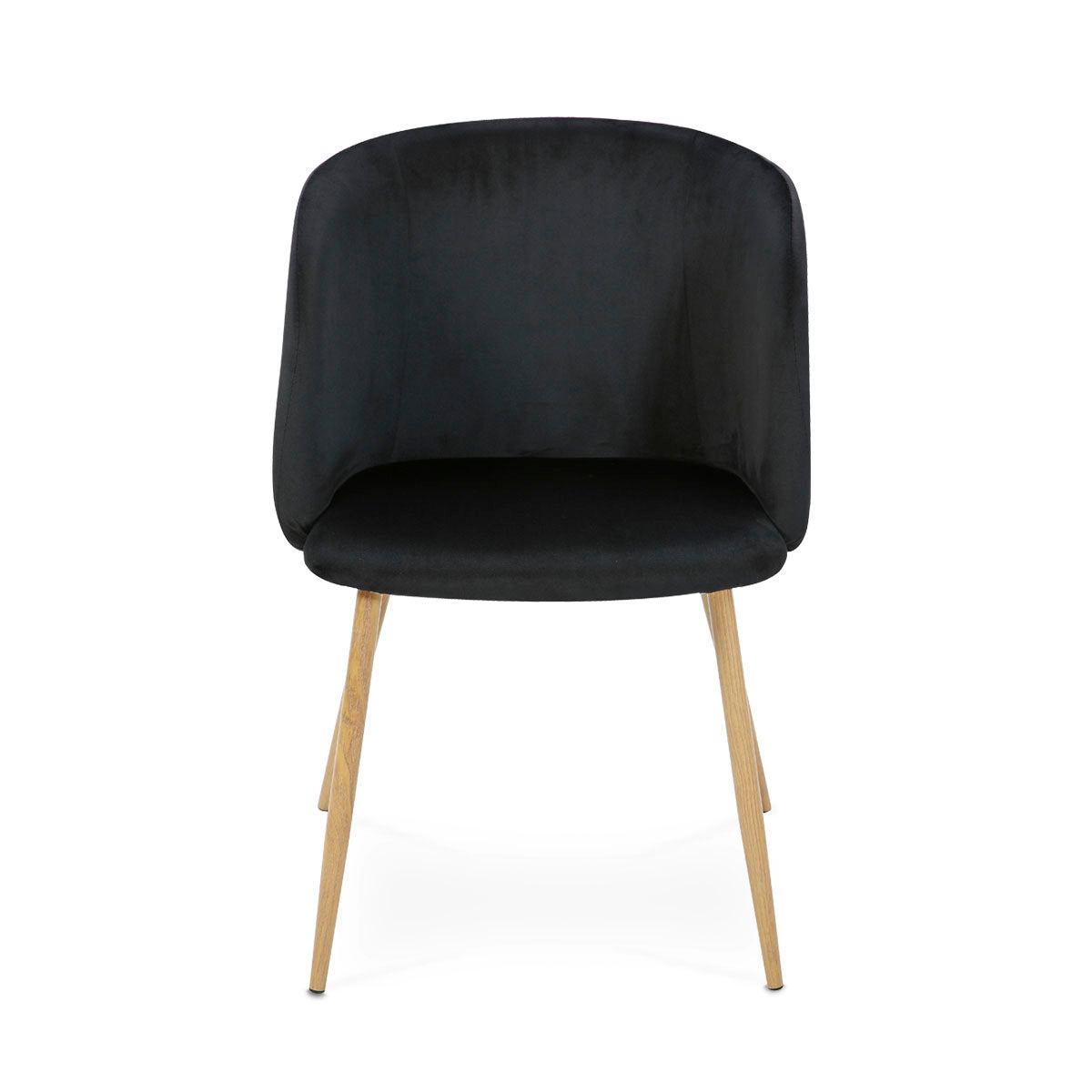 Mesa de cristal con 6 sillas terciopelo negro - Tu Gow