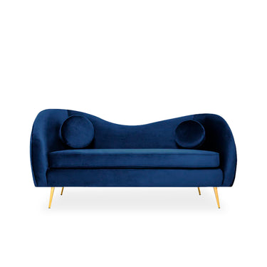 Sofá de 3 plazas terciopelo Giulia - Azul - Tugow