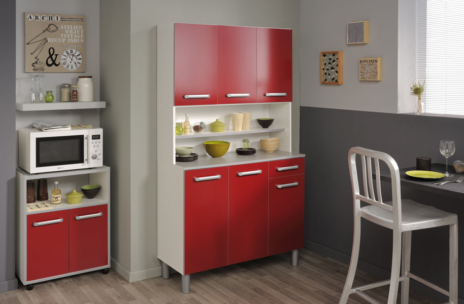 Alacena Cooker Roja con Blanco