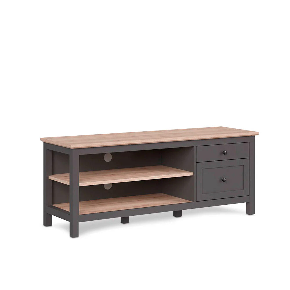 Mueble para tv Annecy - Color Madera y Gris Oscuro