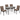 Comedor Zenko con 4 Sillas Eira - Gris y Beige