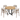 Comedor Duna Con 4 Sillas Terra - Natural y Beige