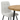 Comedor Duna Con 4 Sillas Audra - Natural y Beige