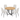 Comedor Duna Con 4 Sillas Audra - Natural y Beige