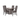 Comedor Monet de 4 Sillas - Gris