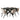 Comedor Umbra Con 6 Sillas Ebba - Negro y Blanco