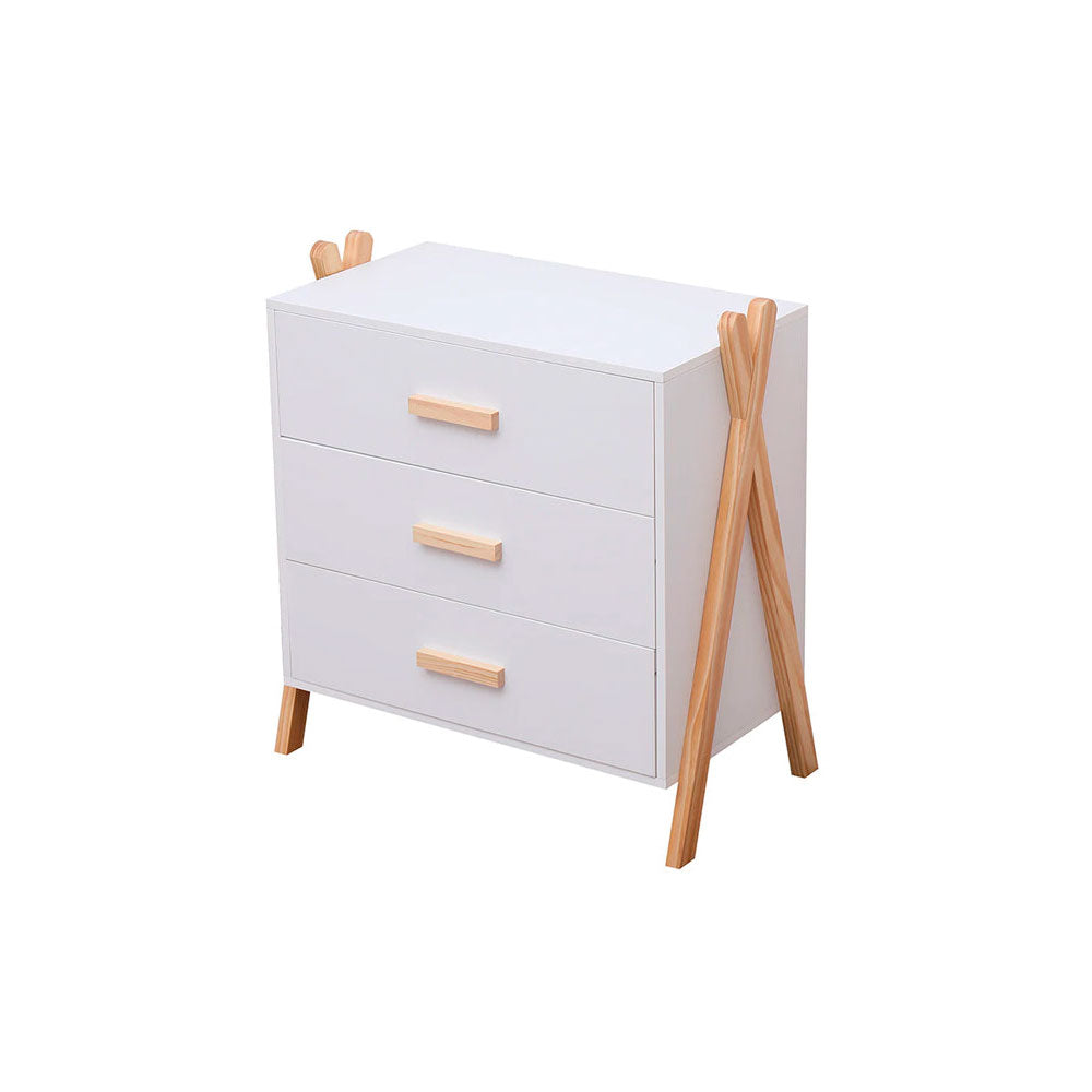 Cajonera infantil Estocolmo - Blanco y Madera