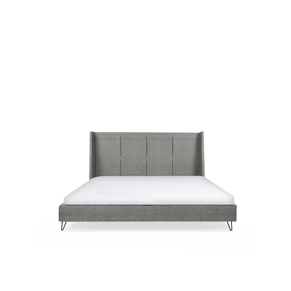 Cama king Hampton - Gris claro