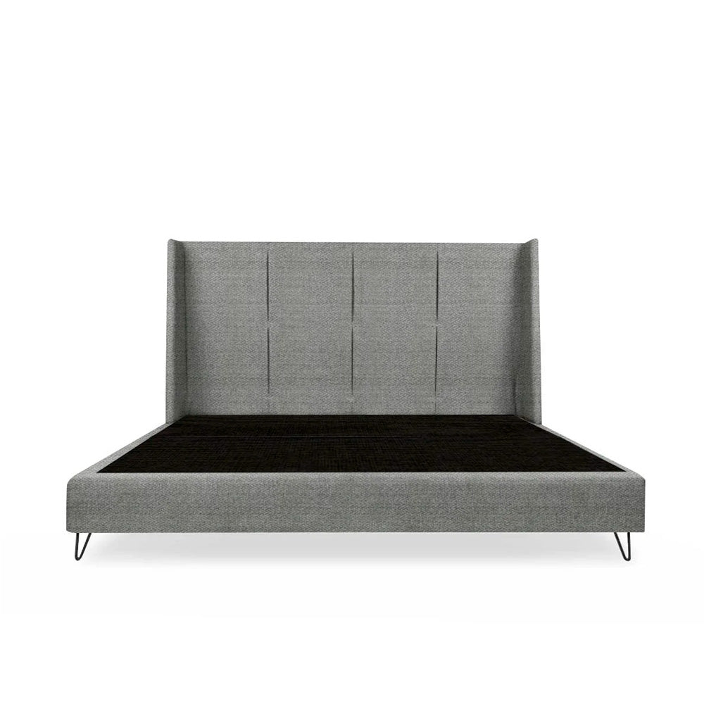 Cama king Hampton - Gris claro