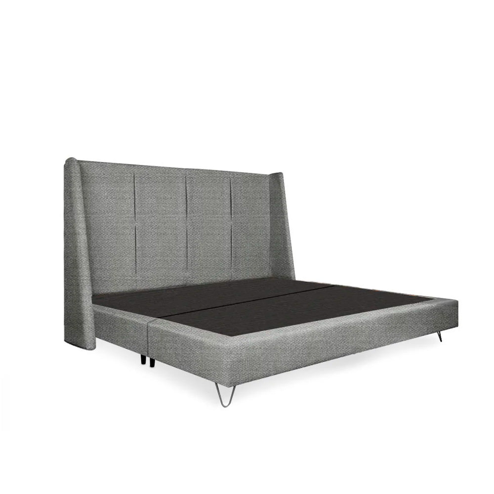 Cama king Hampton - Gris claro