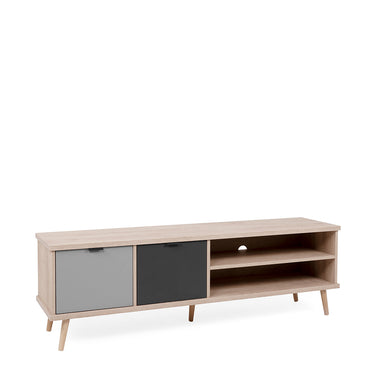 Mueble para tv Hiva - Color Madera y Gris - Tugow