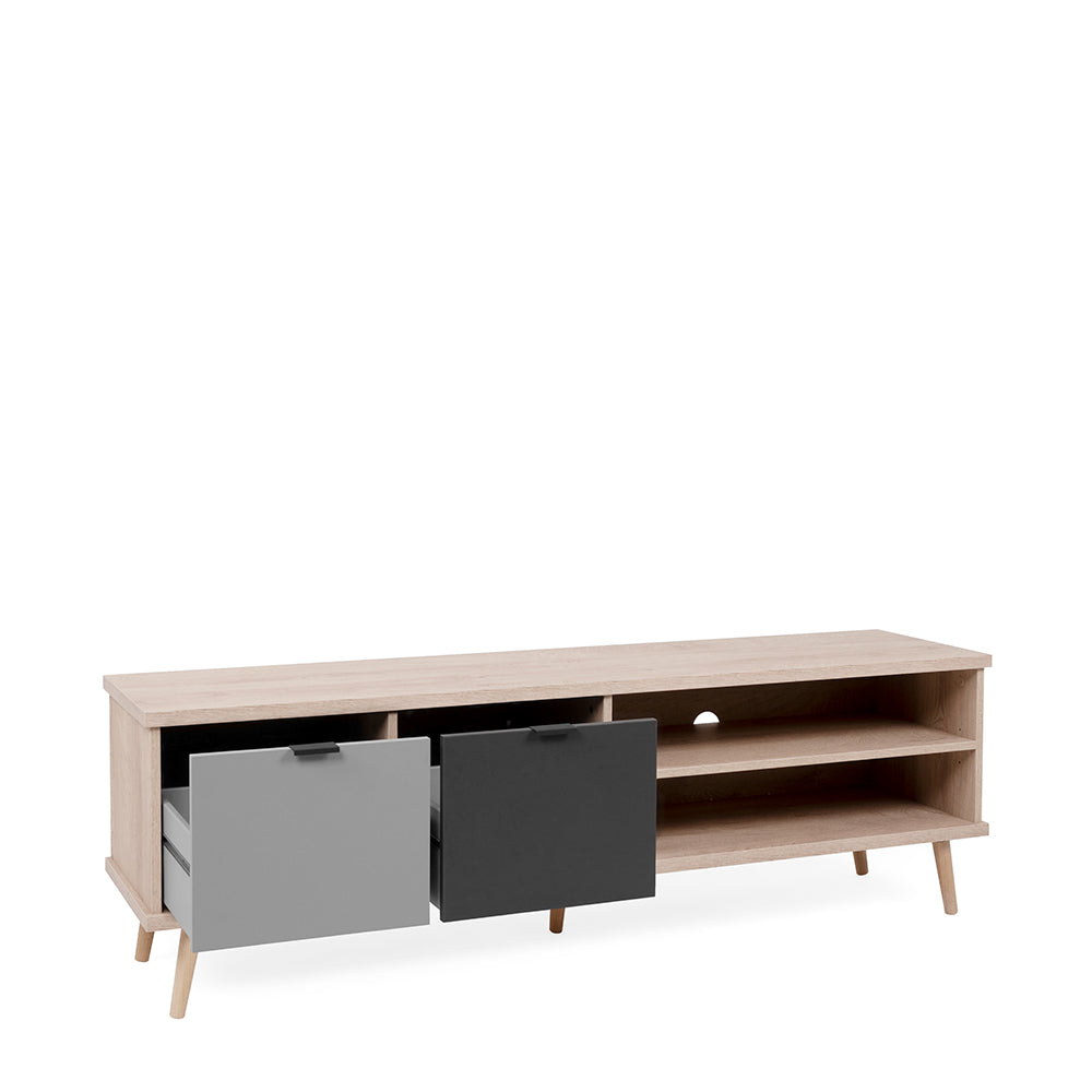 Mueble para tv Hiva - Color Madera y Gris - Tugow