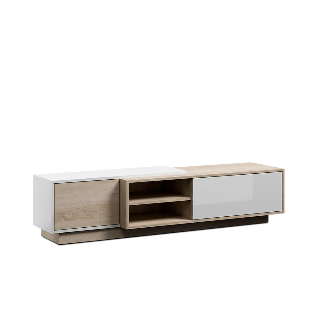 Mueble para tv Holi - Color Madera y Blanco