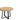 Mesa de Comedor Redonda Duna - Color madera y Negro - Tugow
