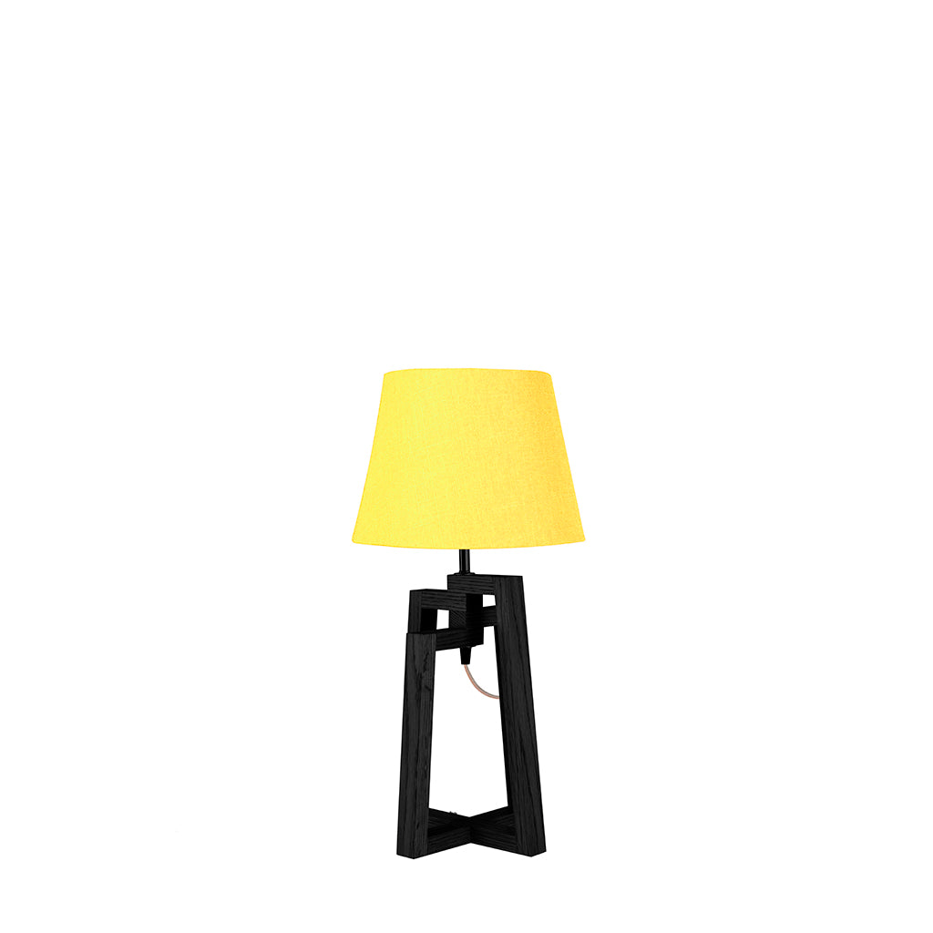 Lámpara de mesa Ofelia - Negro y pantalla amarillo - Tugow
