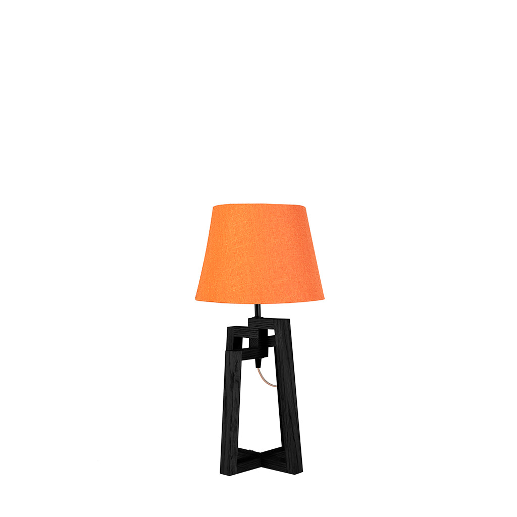 Lámpara de mesa Ofelia - Negro y pantalla naranja - Tugow