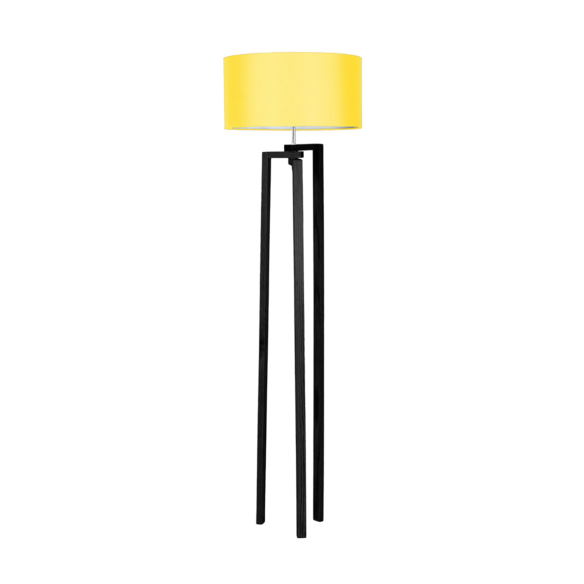 Lámpara de pie Indra - Negro y pantalla amarillo - Tugow