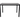 Mesa de Comedor Hokiba para 4 Personas - Color Negro - Tugow