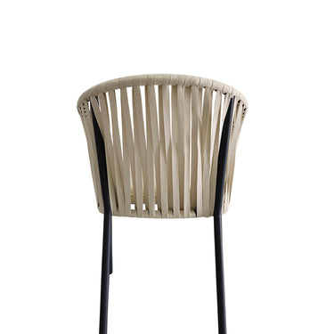 Set de 4 sillas de exterior Mindelo - Beige y Negro - Tugow