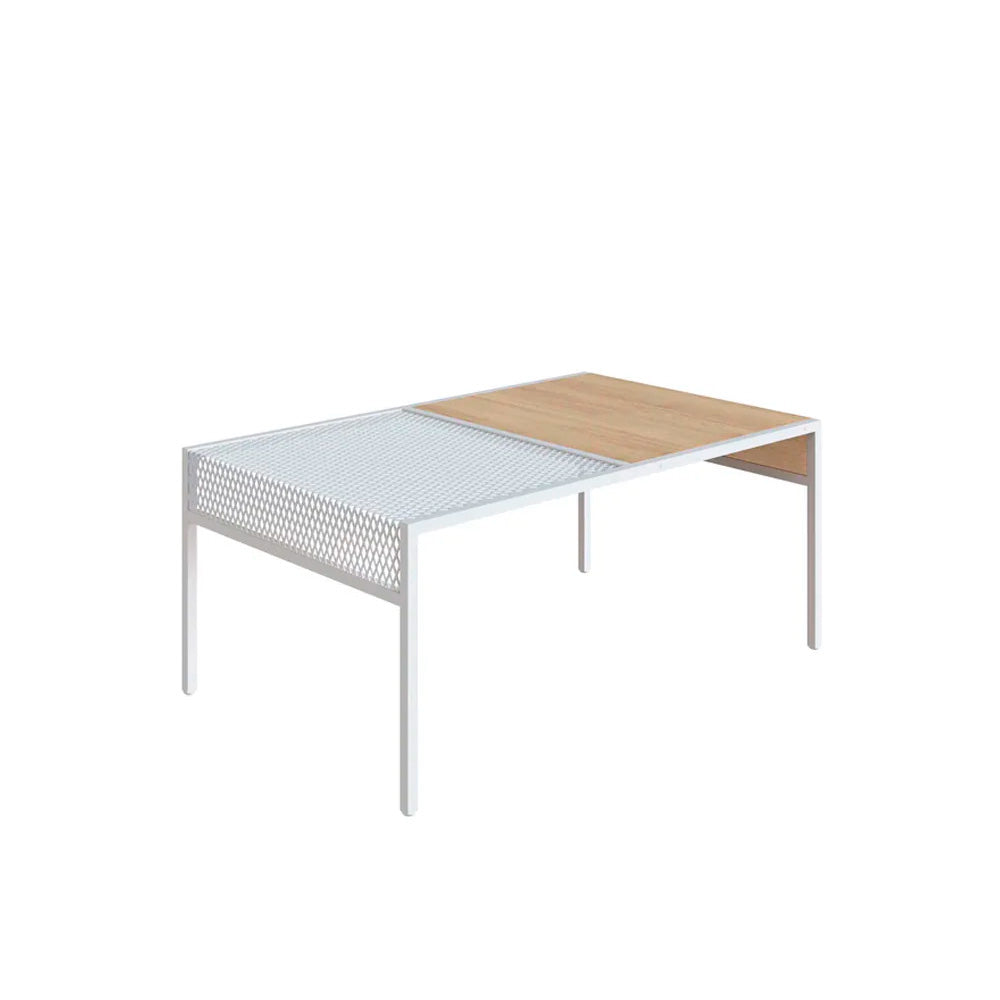 Mesa de centro Anurak - Blanco y Color Madera