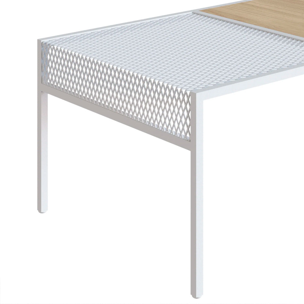 Mesa de centro Anurak - Blanco y Color Madera