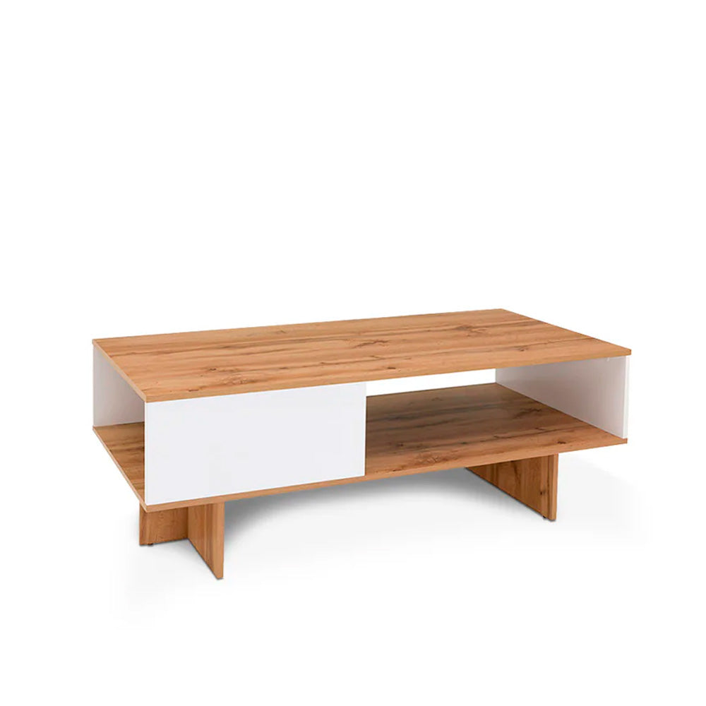 Mesa de centro Malvin - Color Madera y Blanco