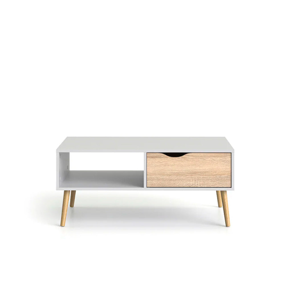 Mesa de centro Nordik - Color Madera y Blanco