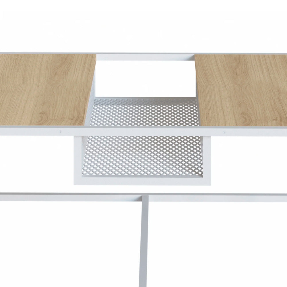 Mesa de centro Tanawat- Blanco y Color Madera