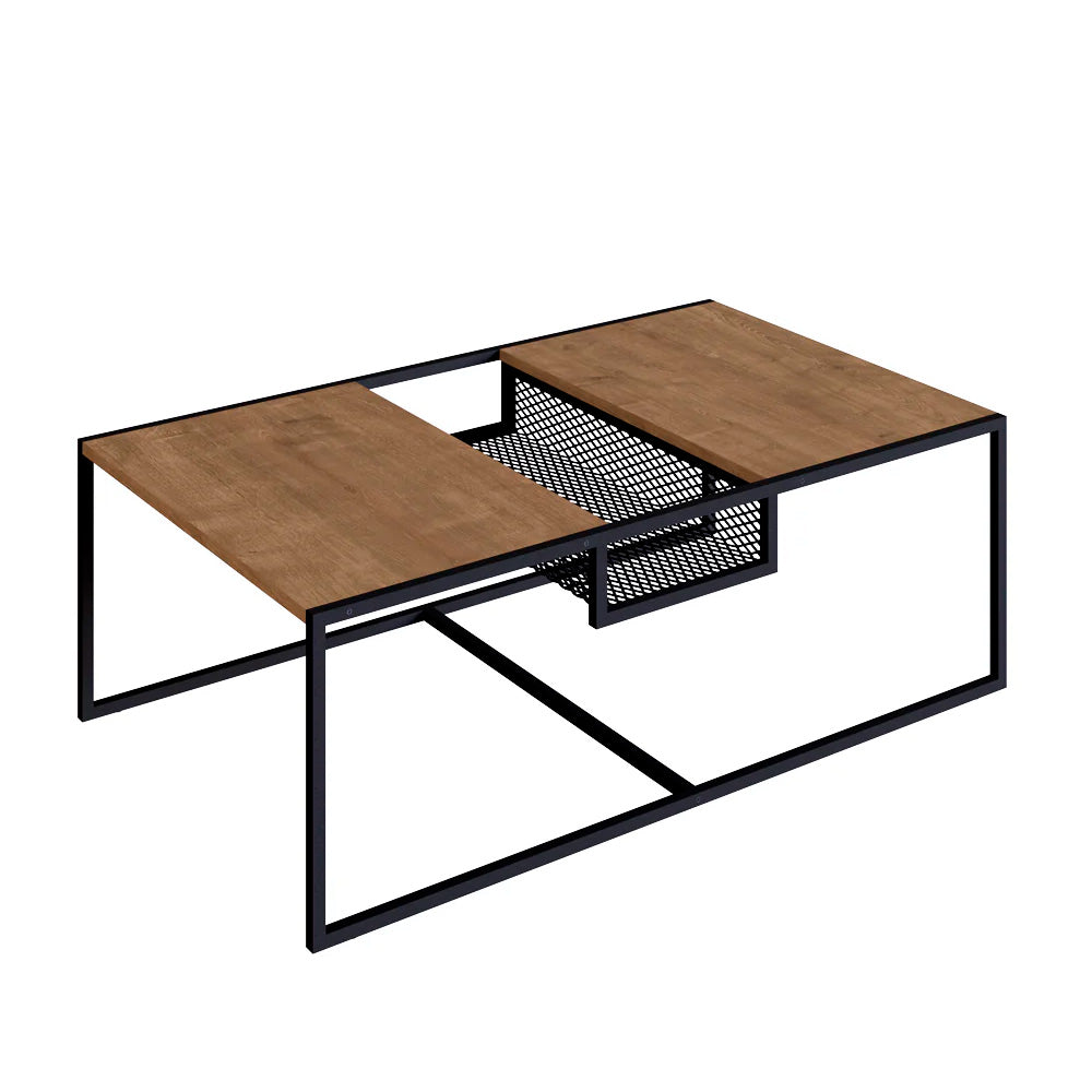 Mesa de centro Tanawat- Negro y Color Madera