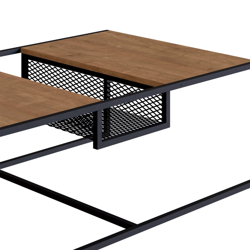 Mesa de centro Tanawat- Negro y Color Madera