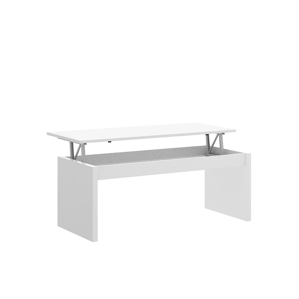 Mesa de centro elevable Suyen - Color Blanco Brillante