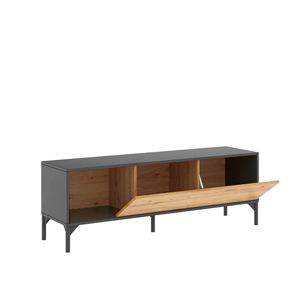 Mueble de TV Lak- Color madera y Gris