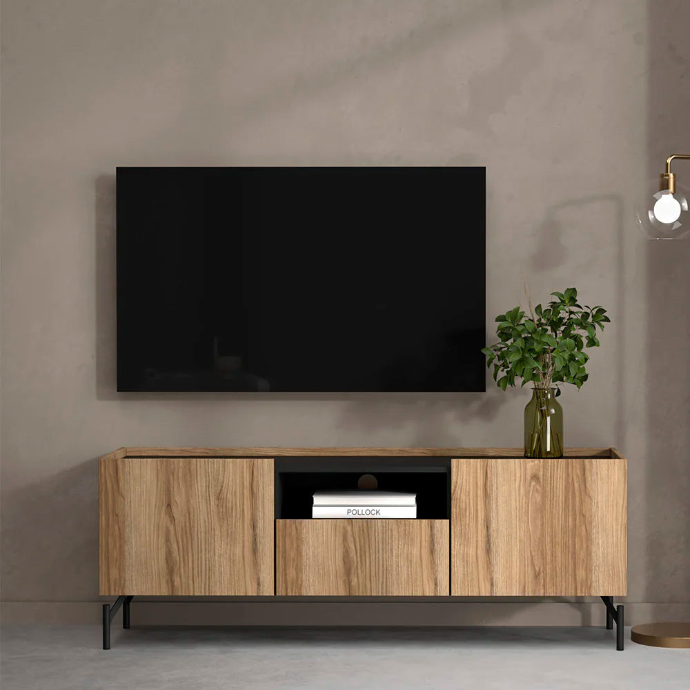 Mueble para TV Bergen- Roble y Negro