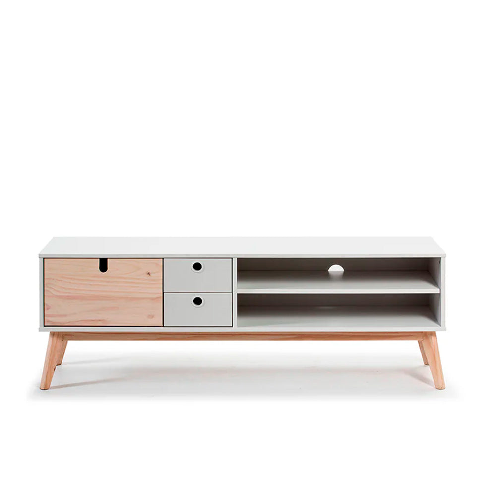 Mueble para tv Aquila - Color Madera y Blanco