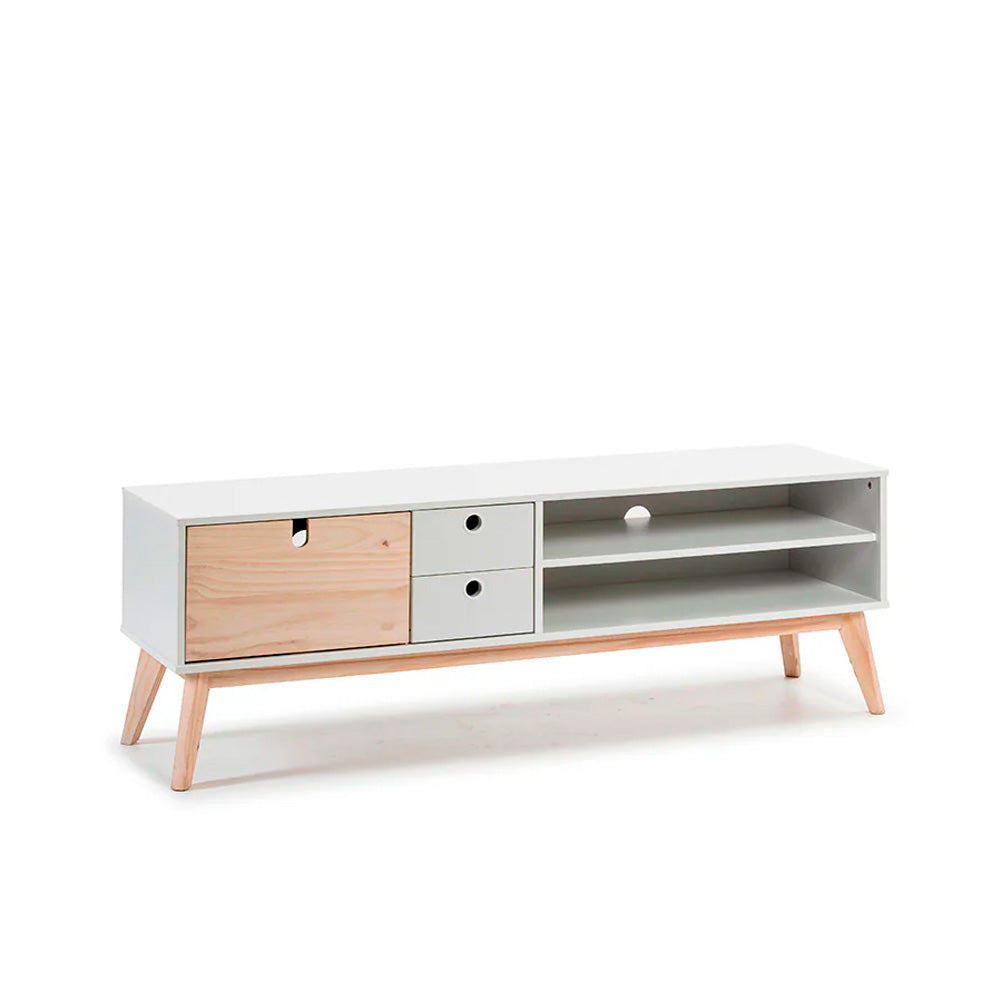 Mueble para tv Aquila - Color Madera y Blanco