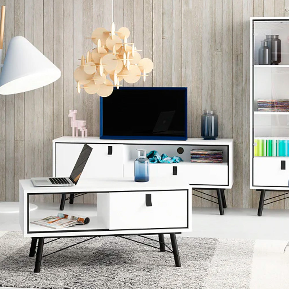 Mueble para tv Argos - Blanco y Negro