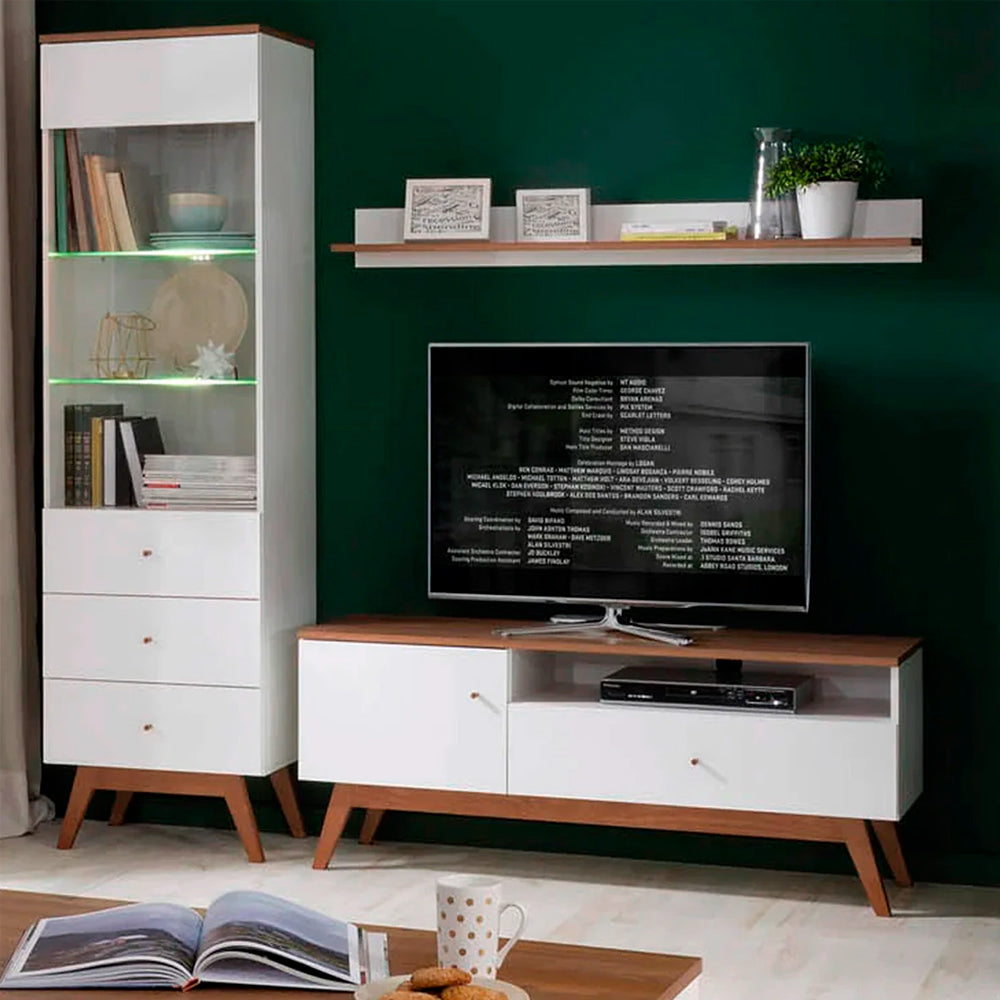 Mueble para tv Erikson - Color Nogal y Blanco