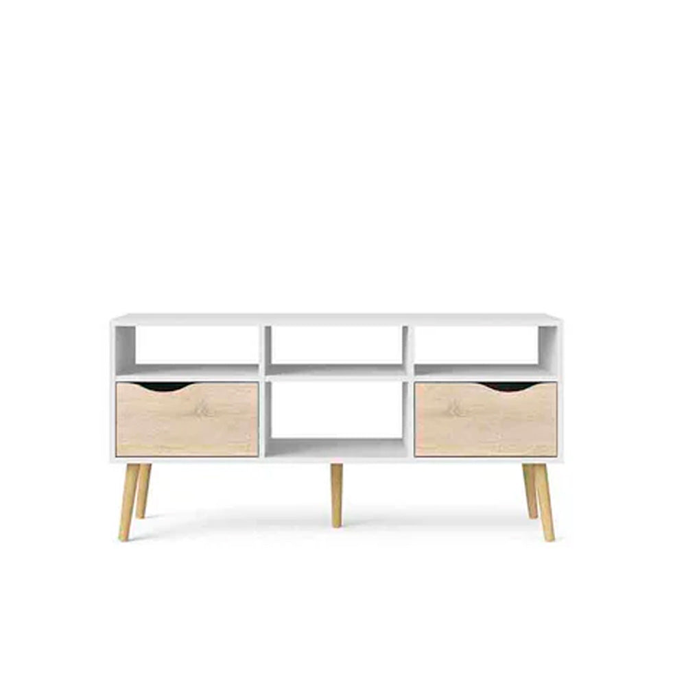 Mueble para tv Nordik - Color Madera y Blanco