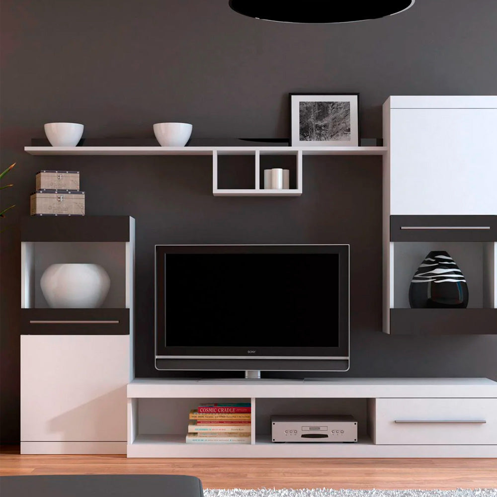 Mueble para tv Piotr - Blanco y Negro