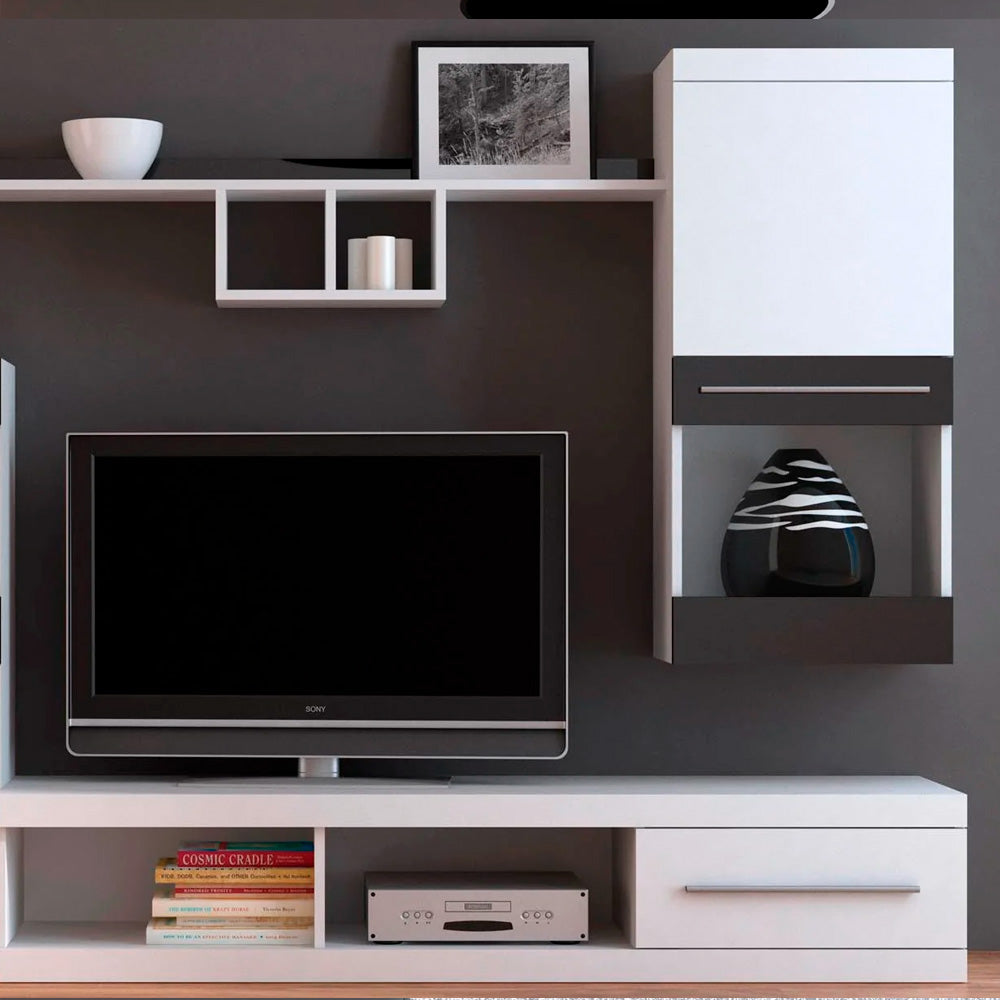 Mueble para tv Piotr - Blanco y Negro