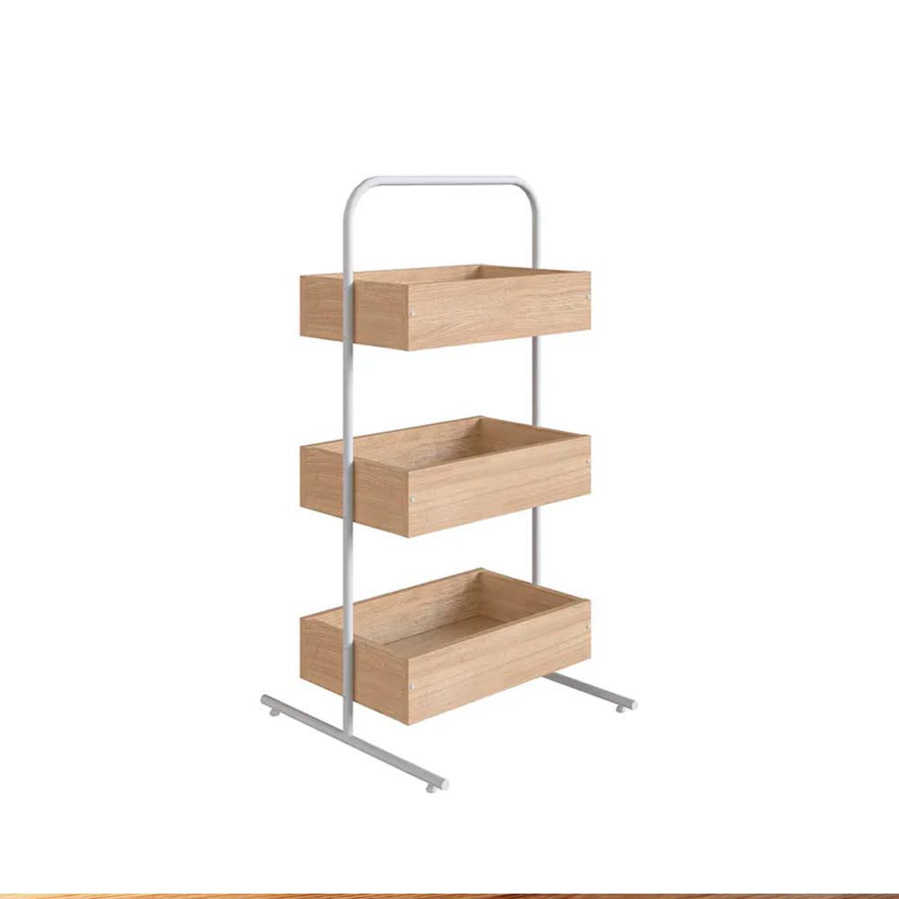 Organizador Tevy - Blanco y Color Madera