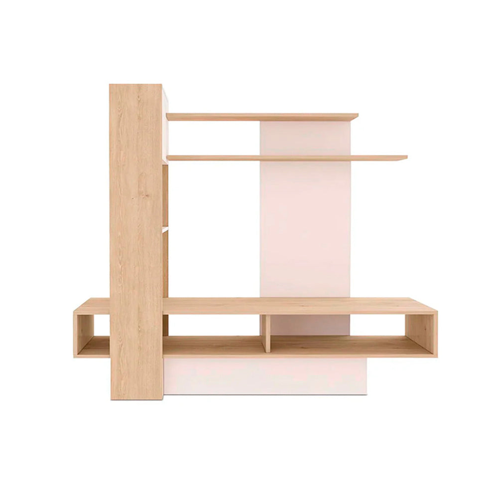 Mueble para tv Perseus - Color Madera y Blanco