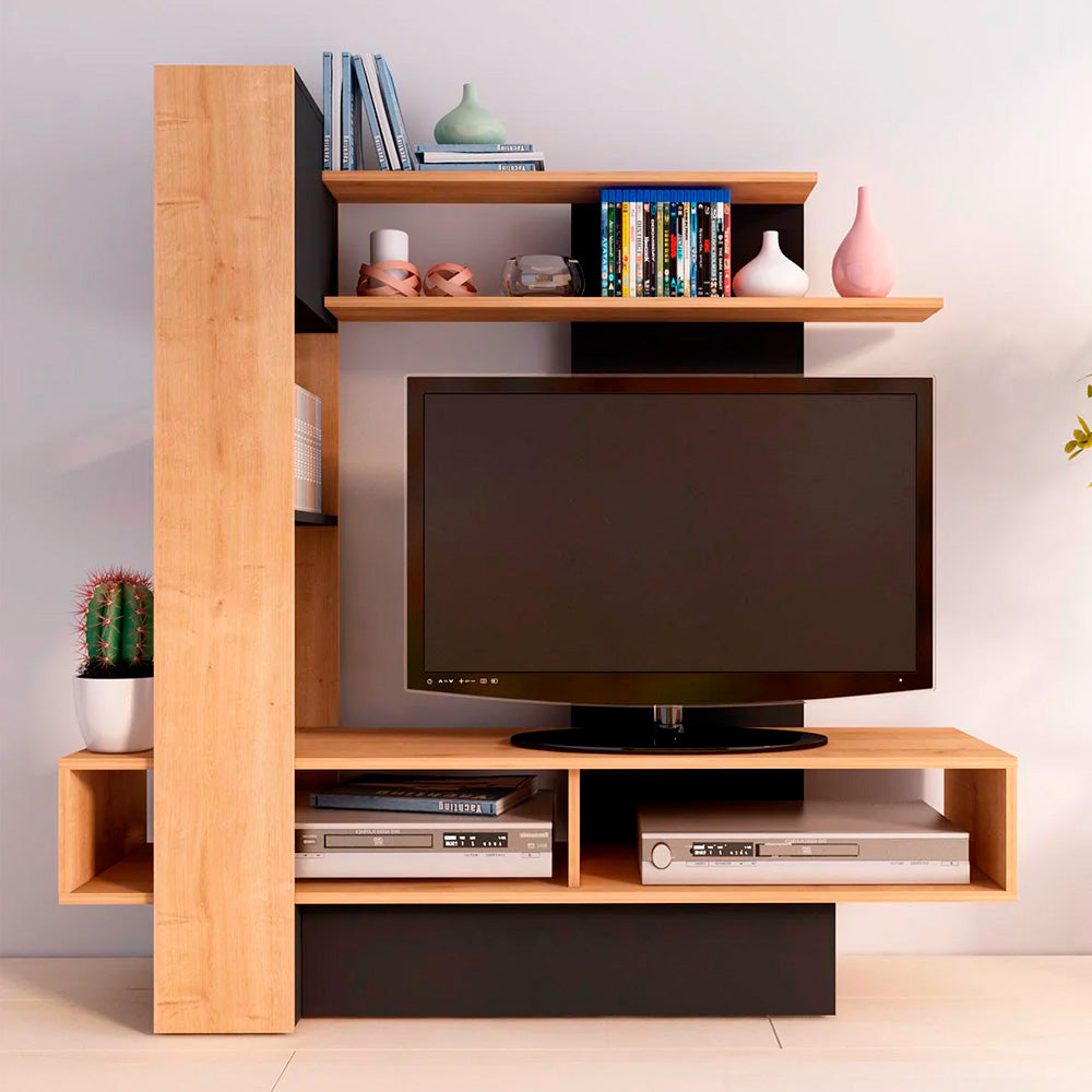 MUEBLE PARA TV PERSEUS - COLOR MADERA Y GRIS