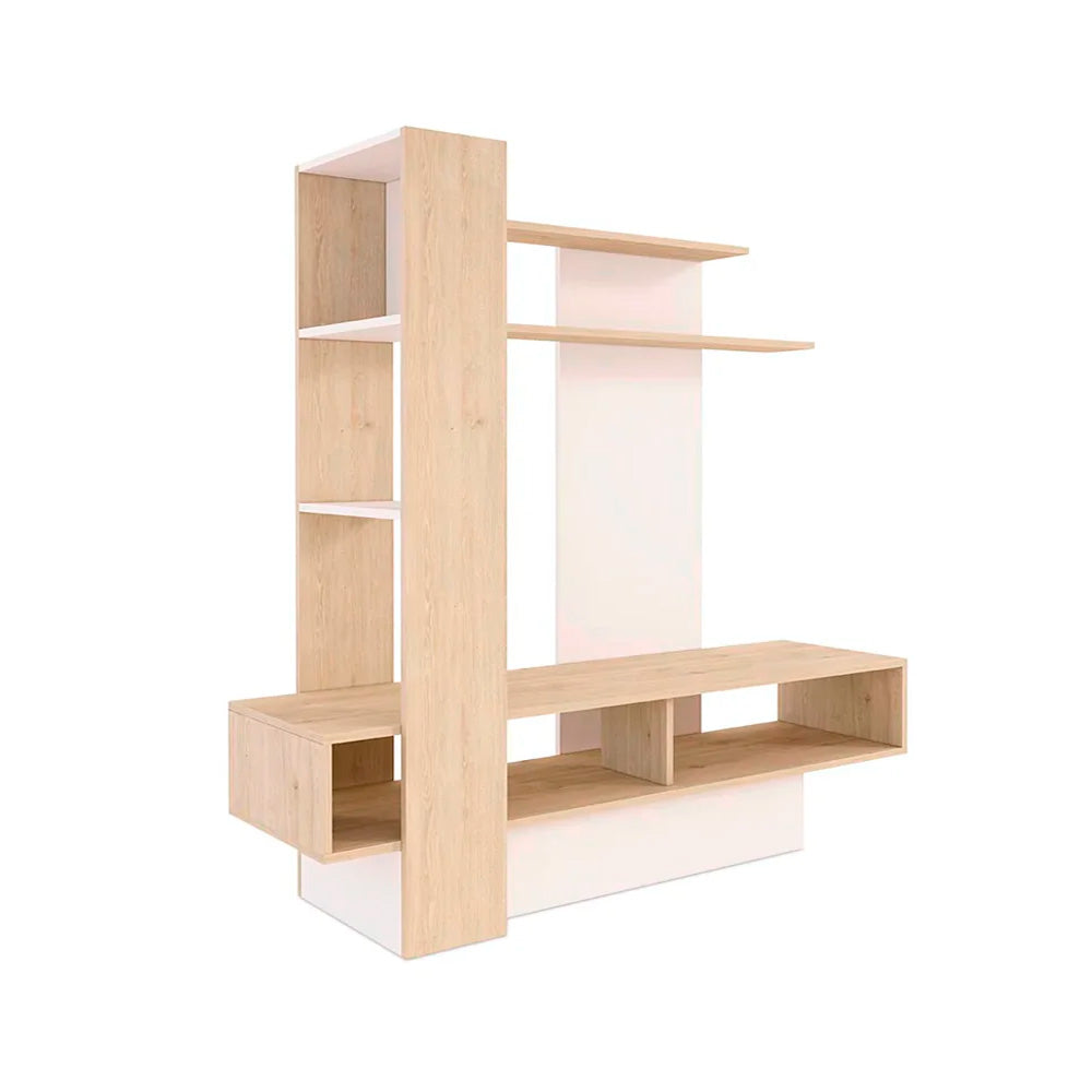 Mueble para tv Perseus - Color Madera y Blanco