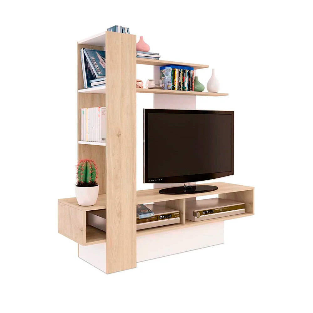 Mueble para tv Perseus - Color Madera y Blanco