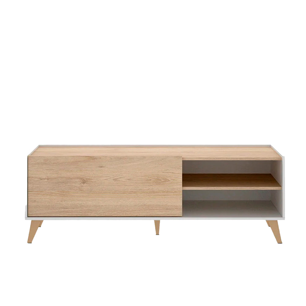 Mueble para tv Saint - Color Madera y Blanco