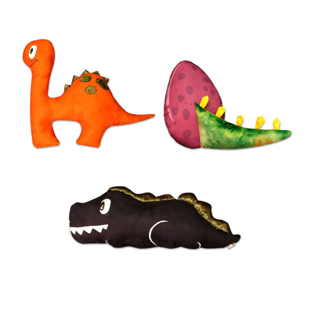 Set de 3 cojines Dinosaurios- Multicolor