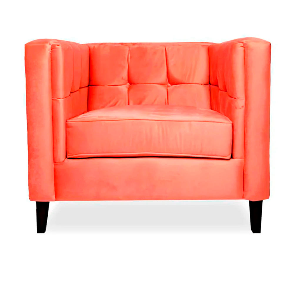 Sillón terciopelo Tova - Rosa Salmón