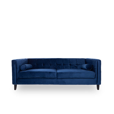Sofá de 3 plazas terciopelo Oscar - Azul - Tugow